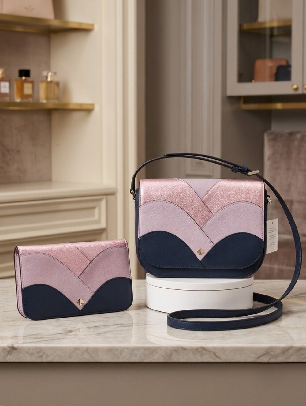 Kate Spade Nadine Patchwork SET Crossbody NWT $329
and Clutch Wallet EUC $189